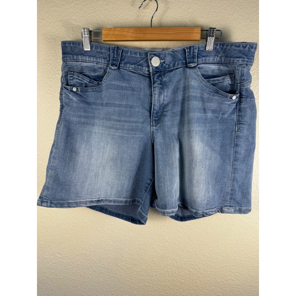 Democracy Ab Solution Denim Shorts‎ Womens 16 Stretch High Rise Bermuda Casual